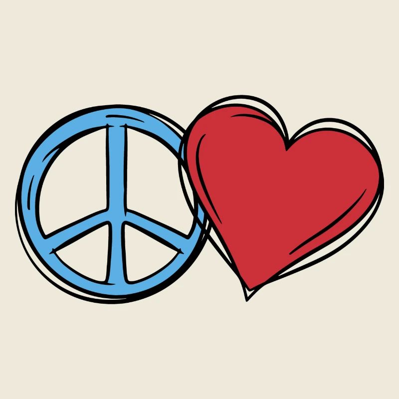 Heart World Peace Peace Peace Love Gift Idea