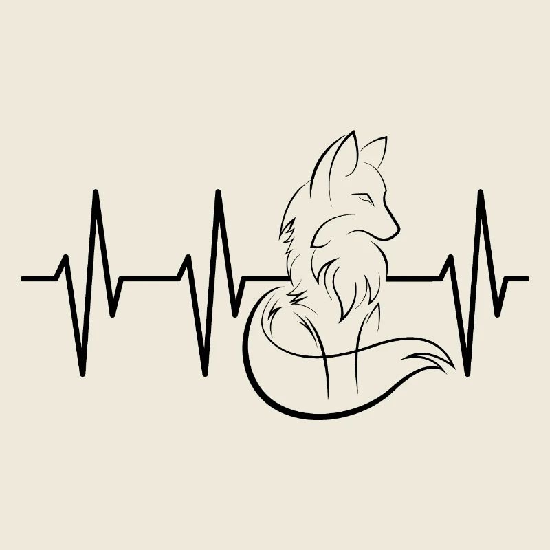 Pulse Fox symbole Heartbeat Foxes Illustration