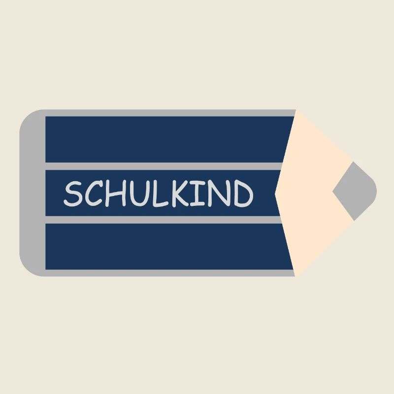 Buntstift dunkelblau grau - Schulkind
