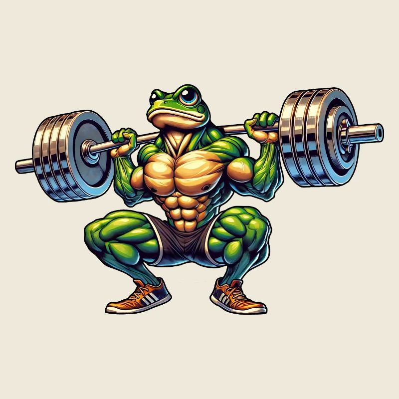 Frog Toad Toad Barbell Gym Fitness Workout