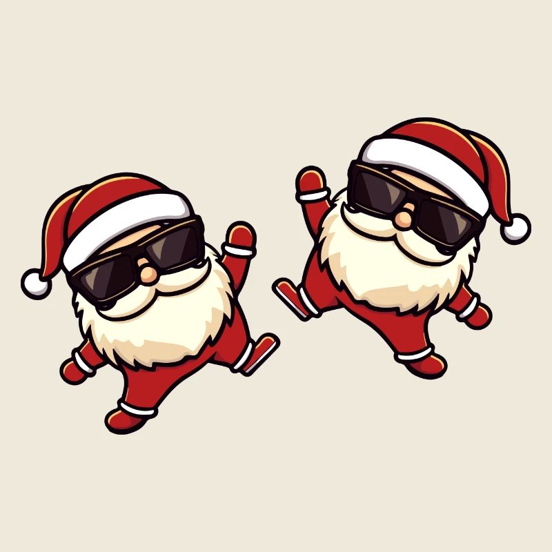 Santa Weihnachtsmann Team Lustig