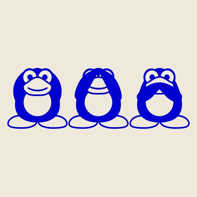 Three wise penguins don't hear anything say team