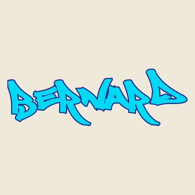 Bernard graffiti text turquoise