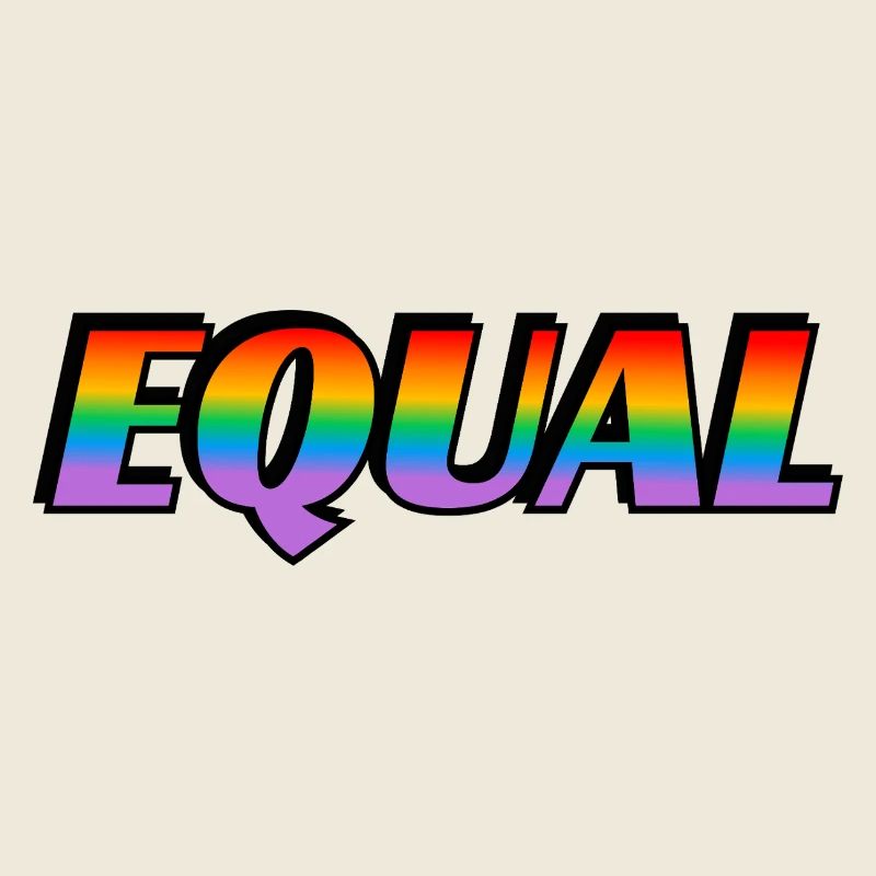 Regenbogen-Text EQUAL LGBT Pride Month