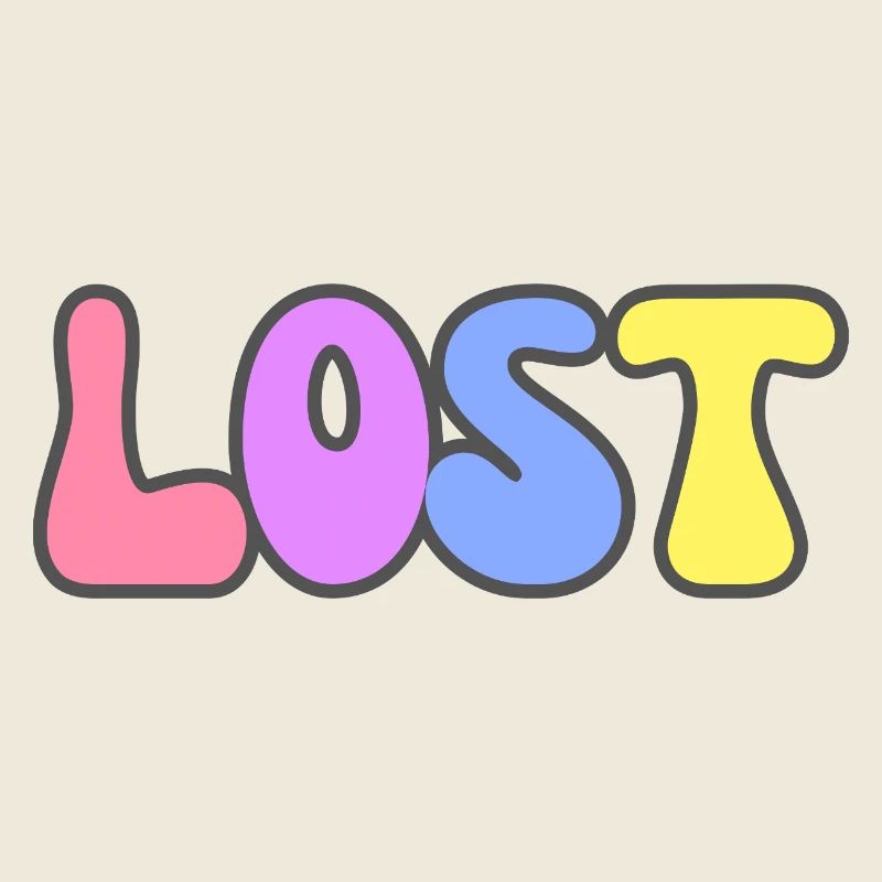 Lost Modern Typography Cool Art Studio Brand Logo