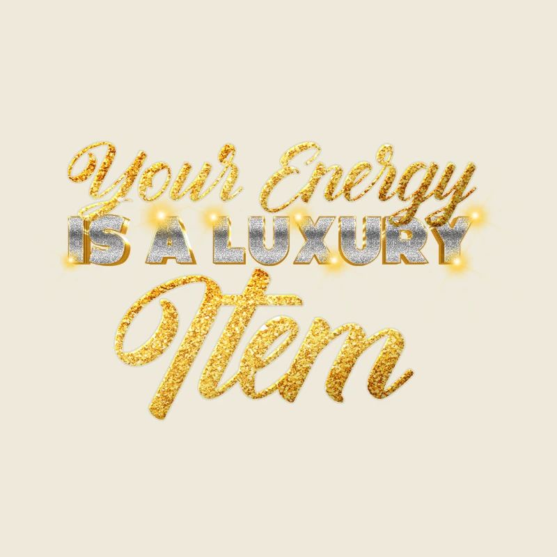 Votre énergie est un design d’article de luxe