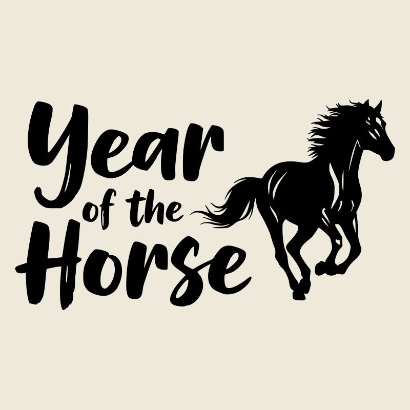 Année du Cheval Lettrage