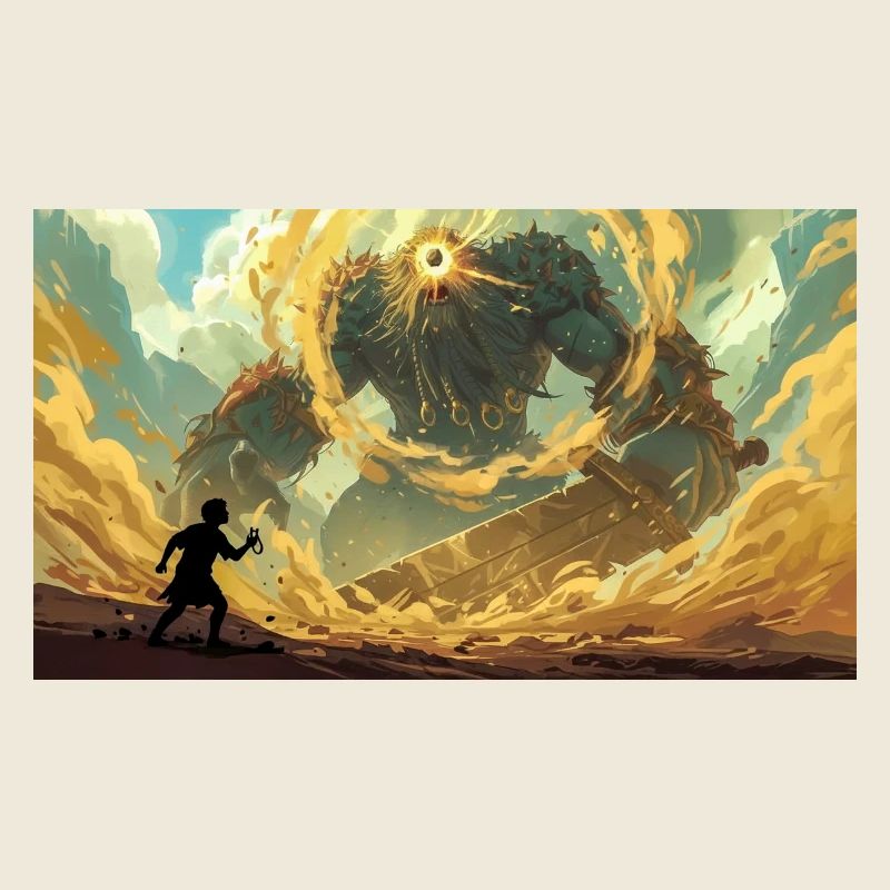 David vs Goliath: shepherd’s stone hits giant