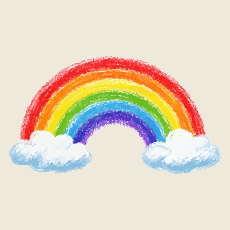 Regenbogen über Wolken