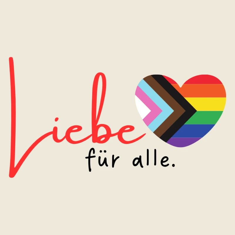 Liebe Pride Herz mit Regenbogenstreifen LGBTQ+