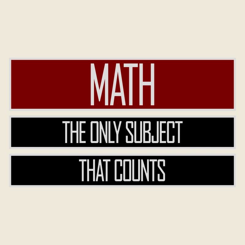 Math The Only Subject That Counts Nerd Mathe Logo