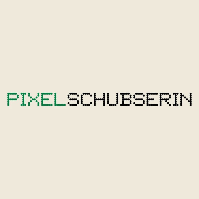 Pixelschubserin im Design von Pixeln, 2fb
