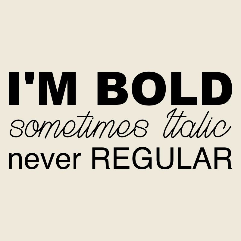 i m bold