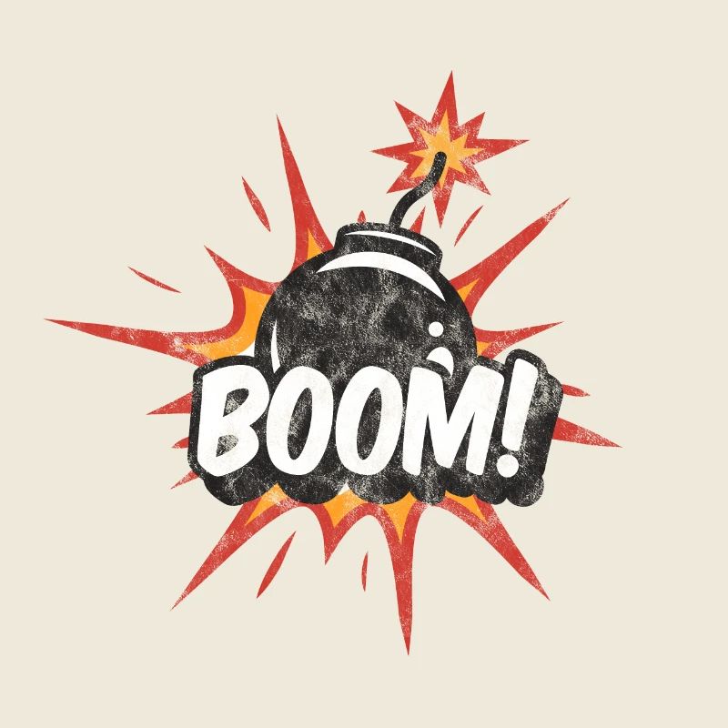 Boom! Bombe Explosion Kinder Comic