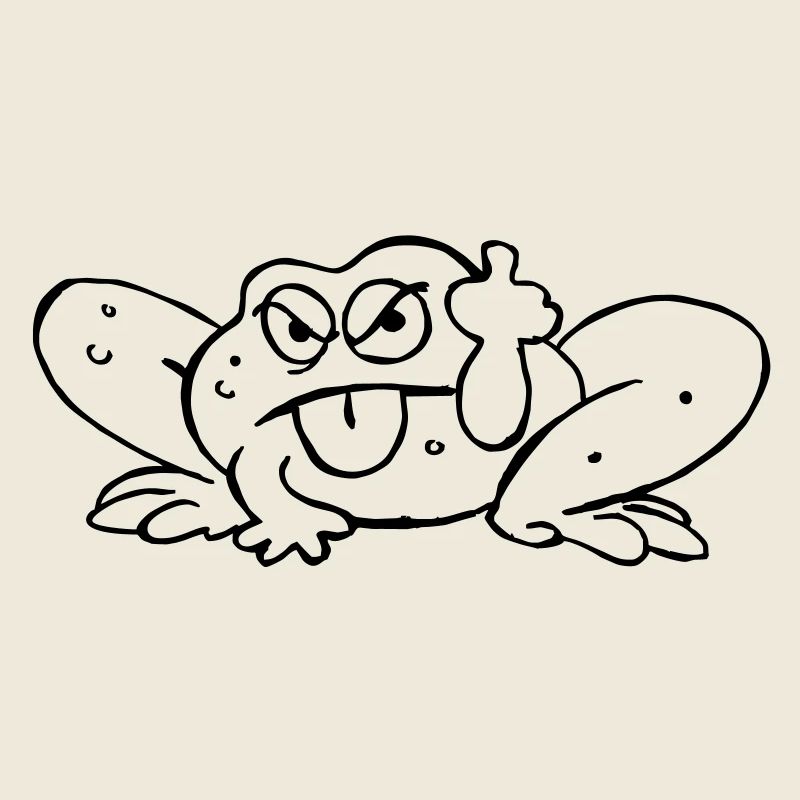 Crapeaud tire la langue