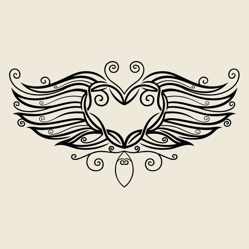 Herz Flügel Tattoo