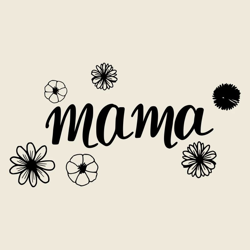 Maman dans le champ de fleurs