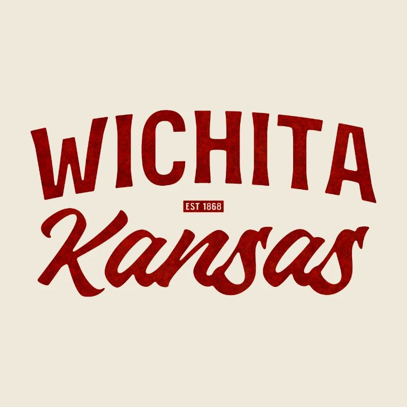 Wichita Kansas Retro Script