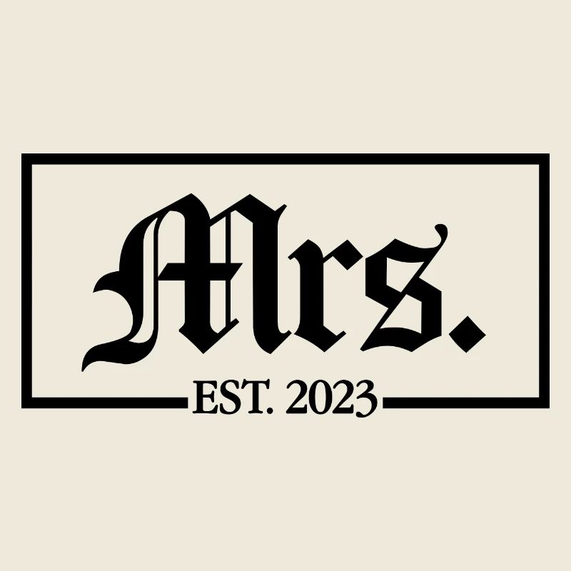 Frau Est. 2023 Verlobung Brautdusche Hochzeit