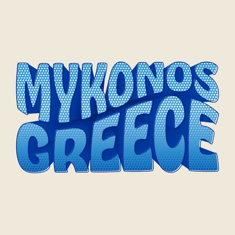Mykonos Grèce Design à Points Bleus