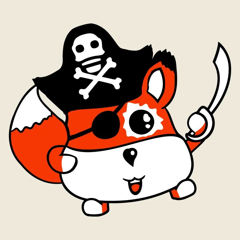 Little Cute Captain Fox Pirate Animal Eye Patch