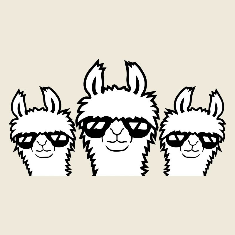3 Llamas Sunglasses Team Crew Three Friends Crew