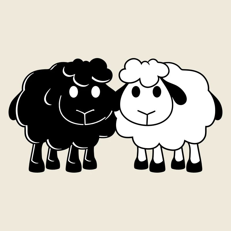 Two Sheep Friends Couple 2 Team Crew Small Baby