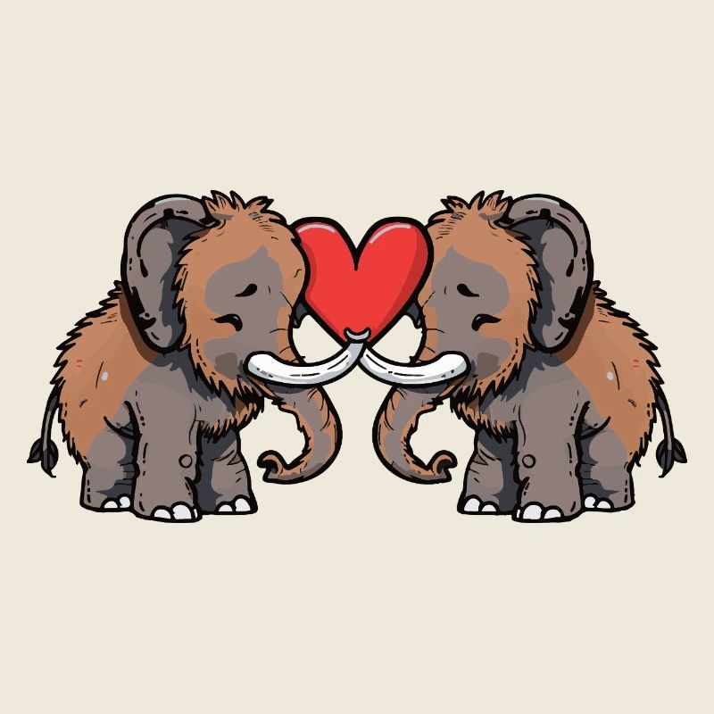 Mammut Paar Valentinstag