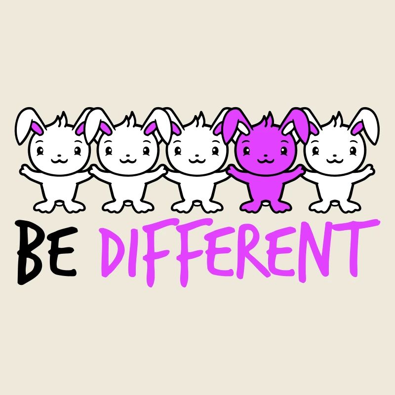 5 Hasen Freunde Unterschied Be Different Anders