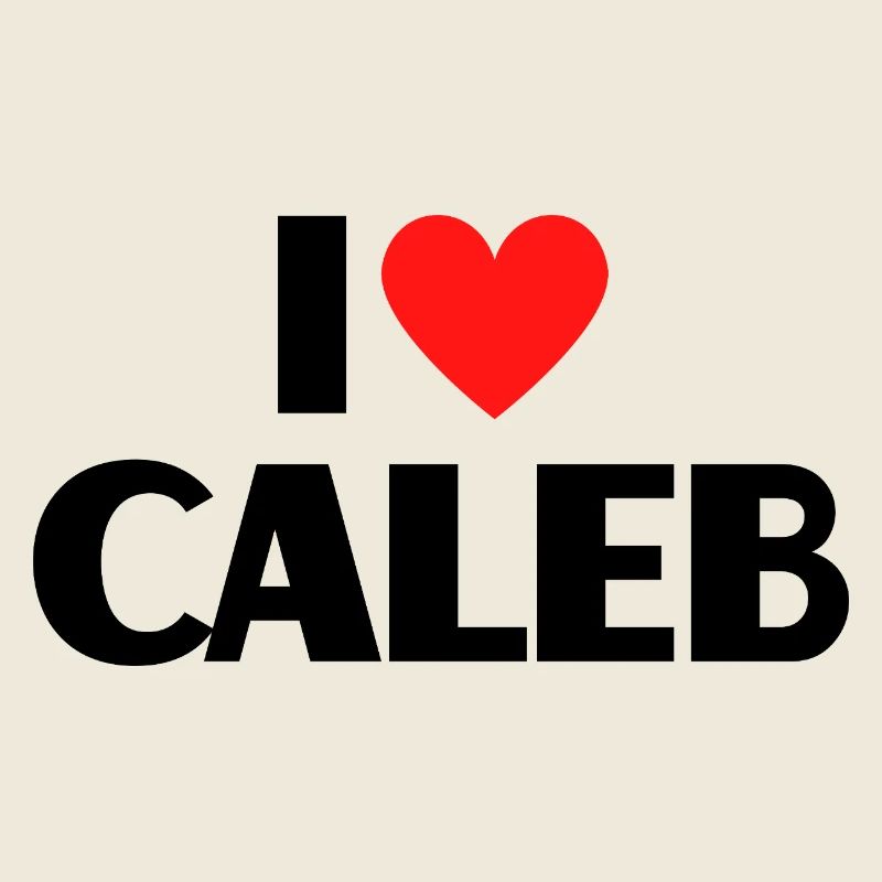 J’aime Caleb Coeur Graphique Nom Cadeau