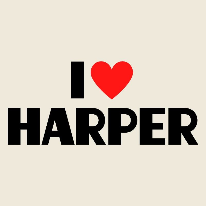 J’aime Harper Coeur Graphique Nom Cadeau