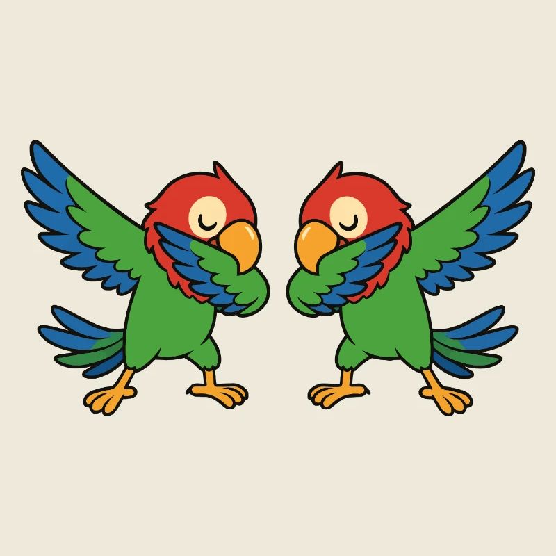 Parrot Dabbing Comic