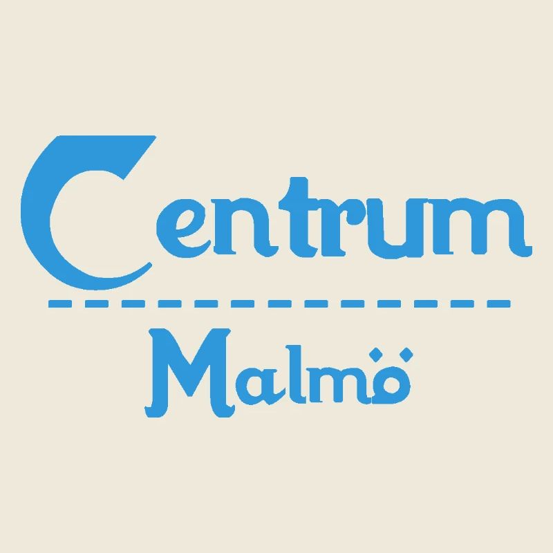 Centrum Malmö – Blue Text Design