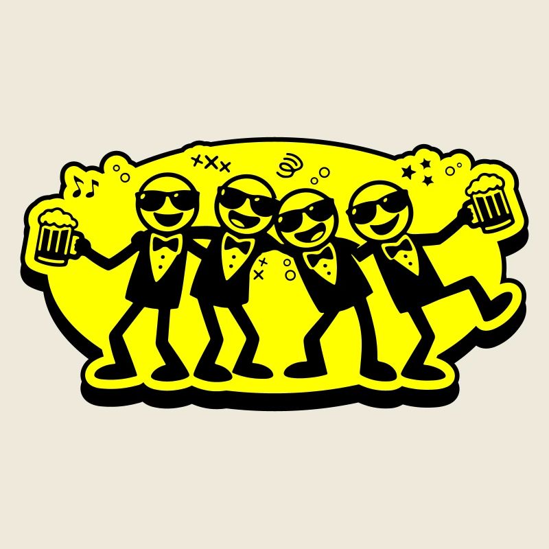 Bräutigam Freunde Gruppe Bier