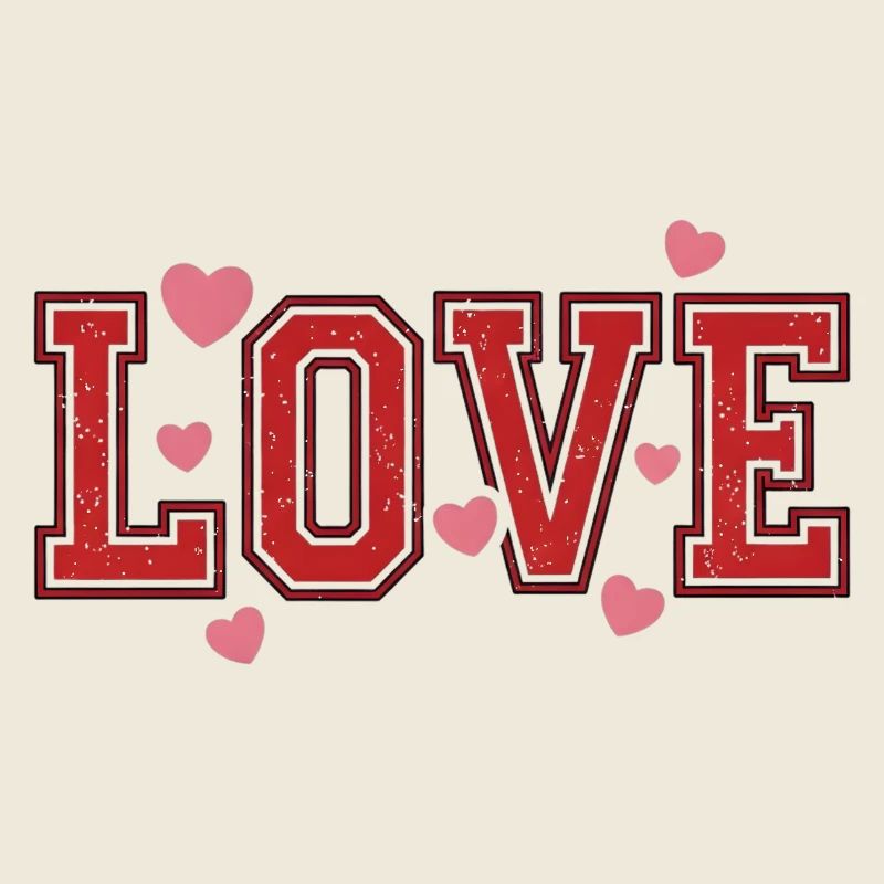 Love Typography – Déclaration d’amour avec des cœurs