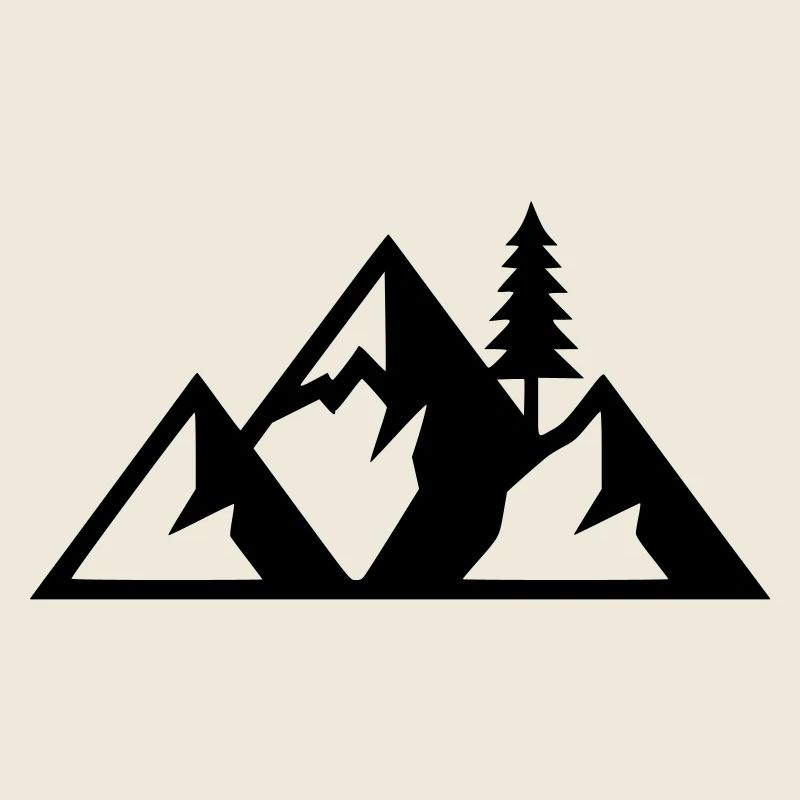 Silhouette de la forêt de sapins des montagnes