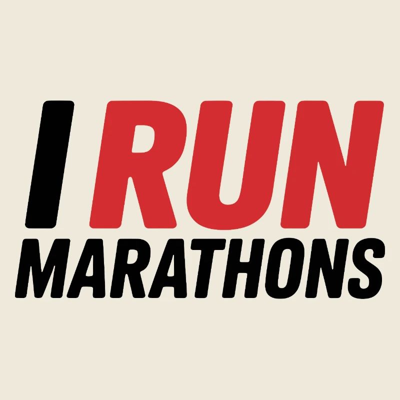 I Run Marathon Schriftzug