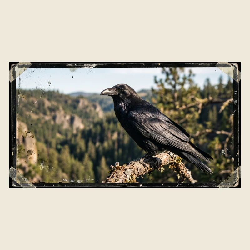 Faune naturelle du corbeau noir