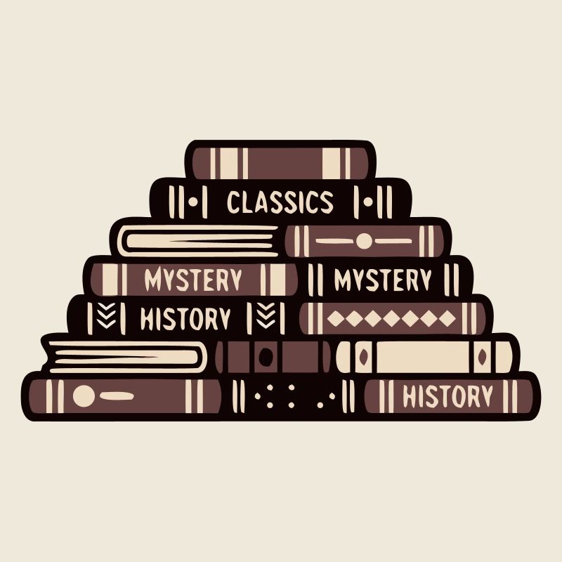 Club de lecture Book Stack Professeur passionné de lecture