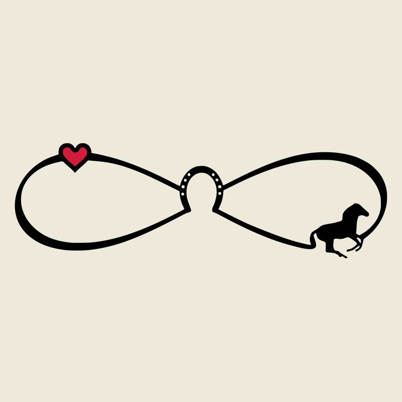 signe symbole de l'infini du cheval amitié 8