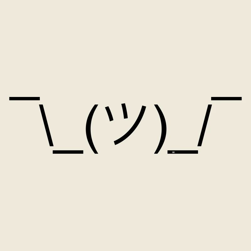 Shruggie Emojicon Design. Geschenk. Geschenkidee