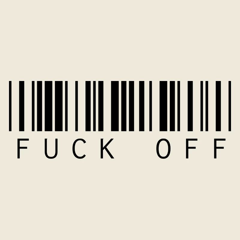 Barcode Strichcode Fuck Off Spruch