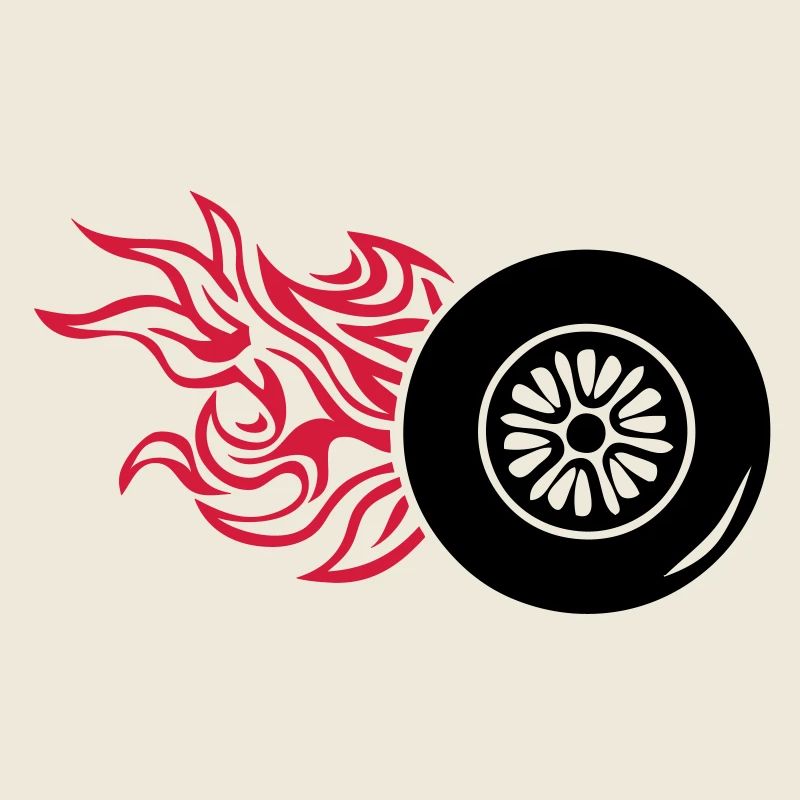 tire wheel wheel flame fire1