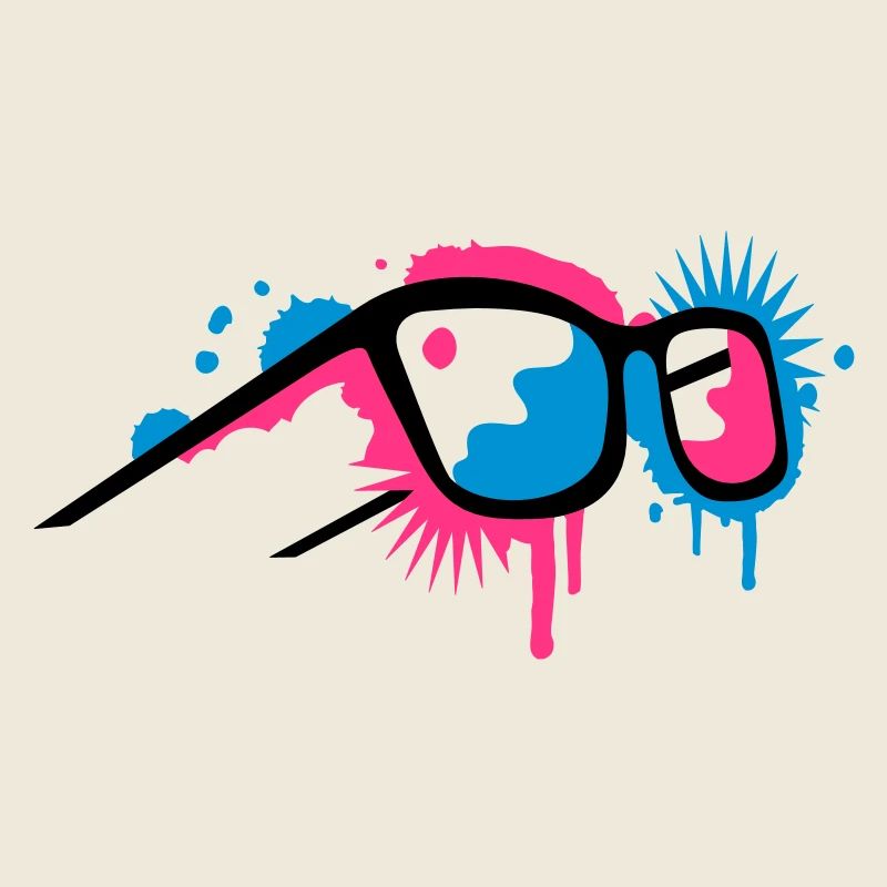 3D glasses in graffiti style