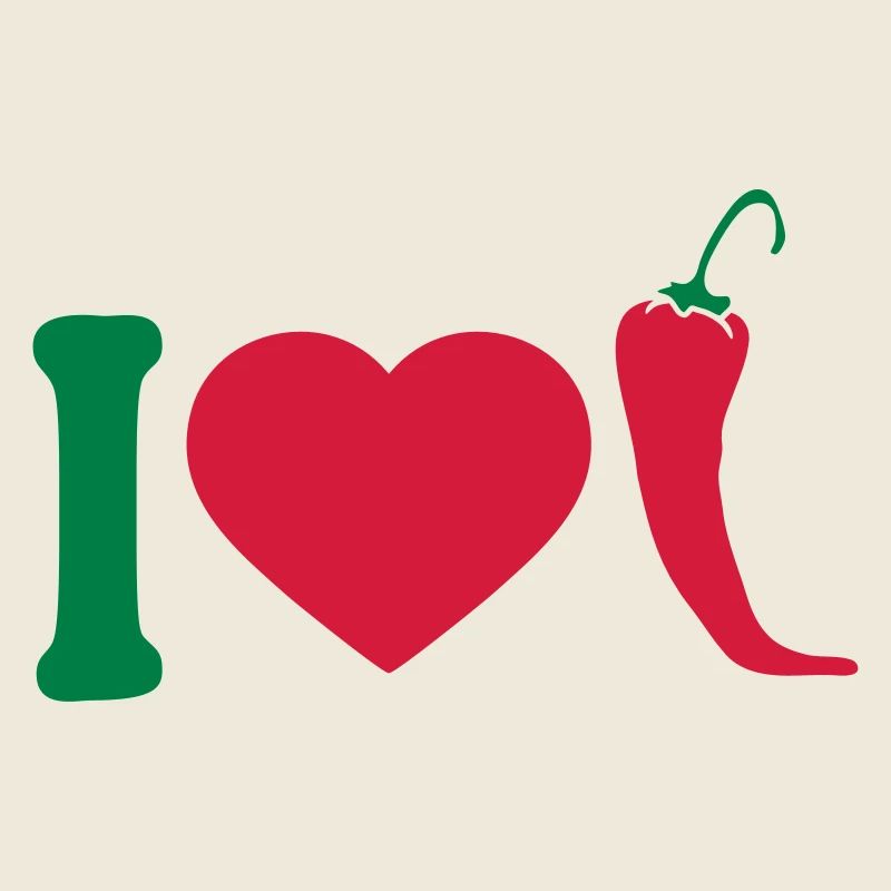 J'aime le piment piment Peperoni Herz Logo