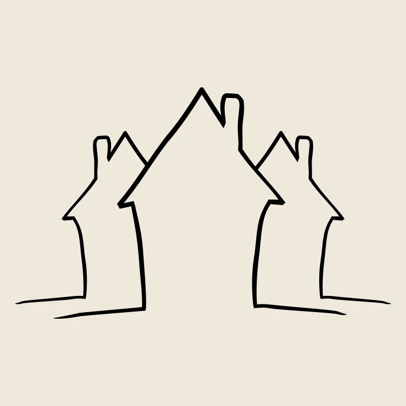 Lignes de maisons de quartier