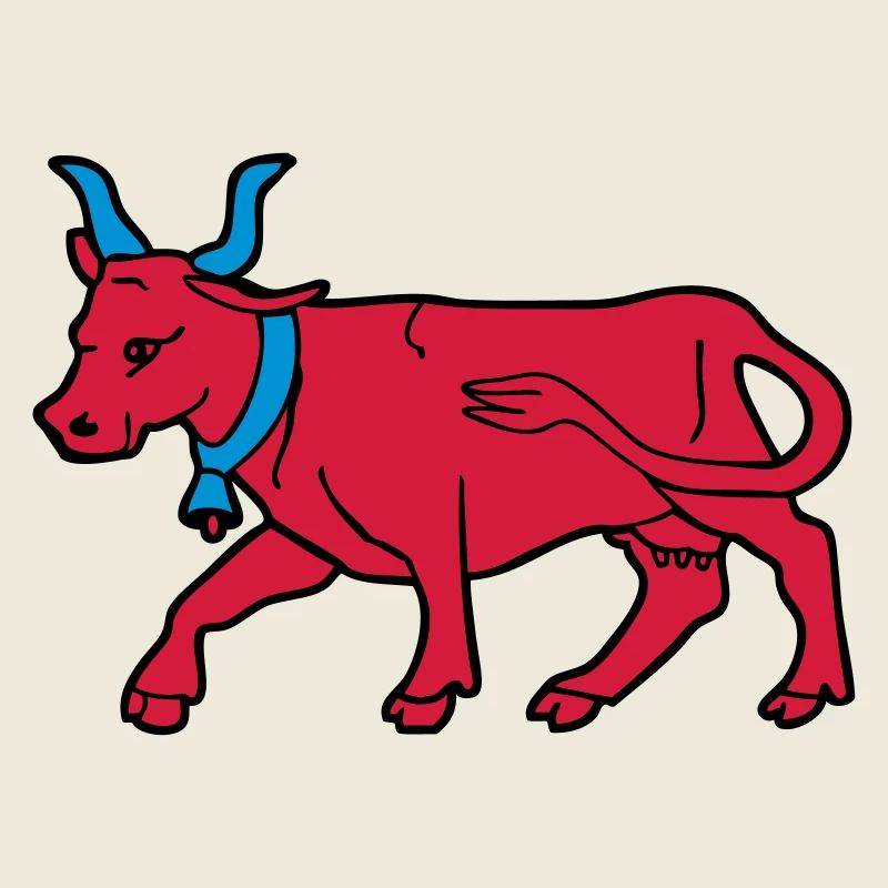 drawing red cow vector butcher breeder