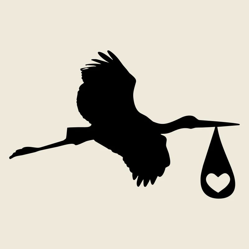 Klapperstorch bringt Neugeborenes