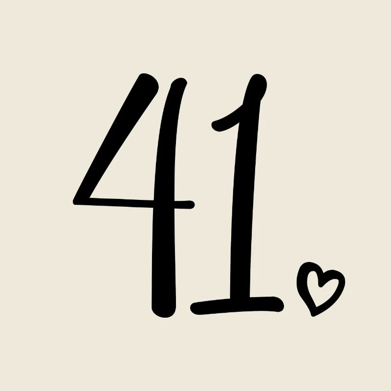 Cute Number 41, 41 Years Old, 41st Birthday Gift
