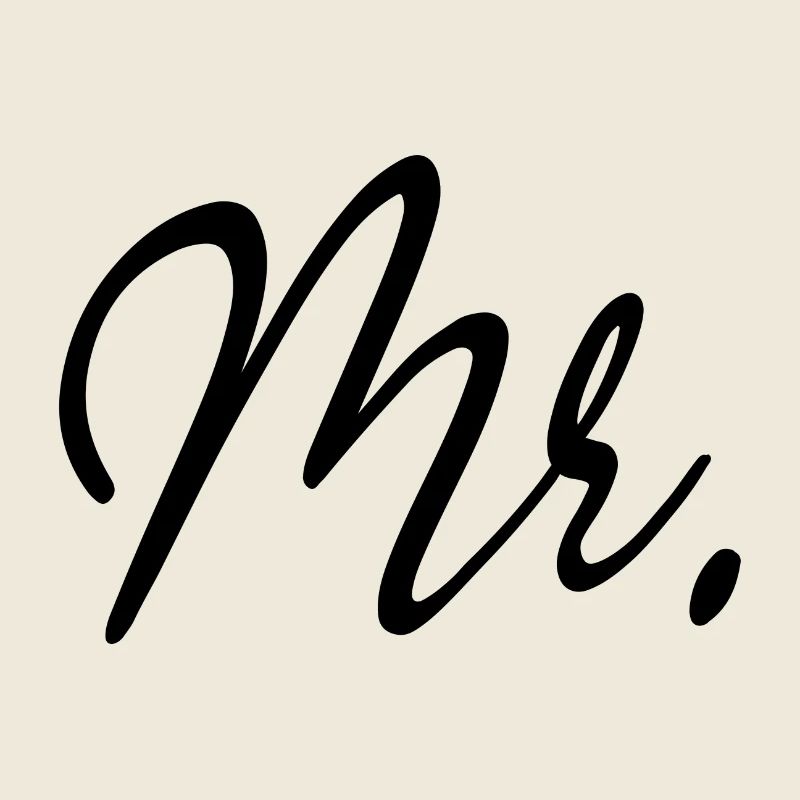 Mr. Matching Couple Engagement Wedding Honeymoon